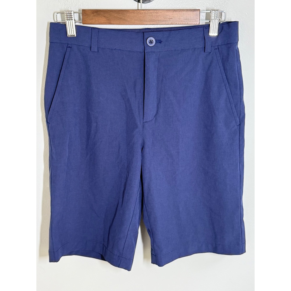 Vineyard Vines Boys Performance Shorts Blue Size 18 Golf Activewear Flat Front
